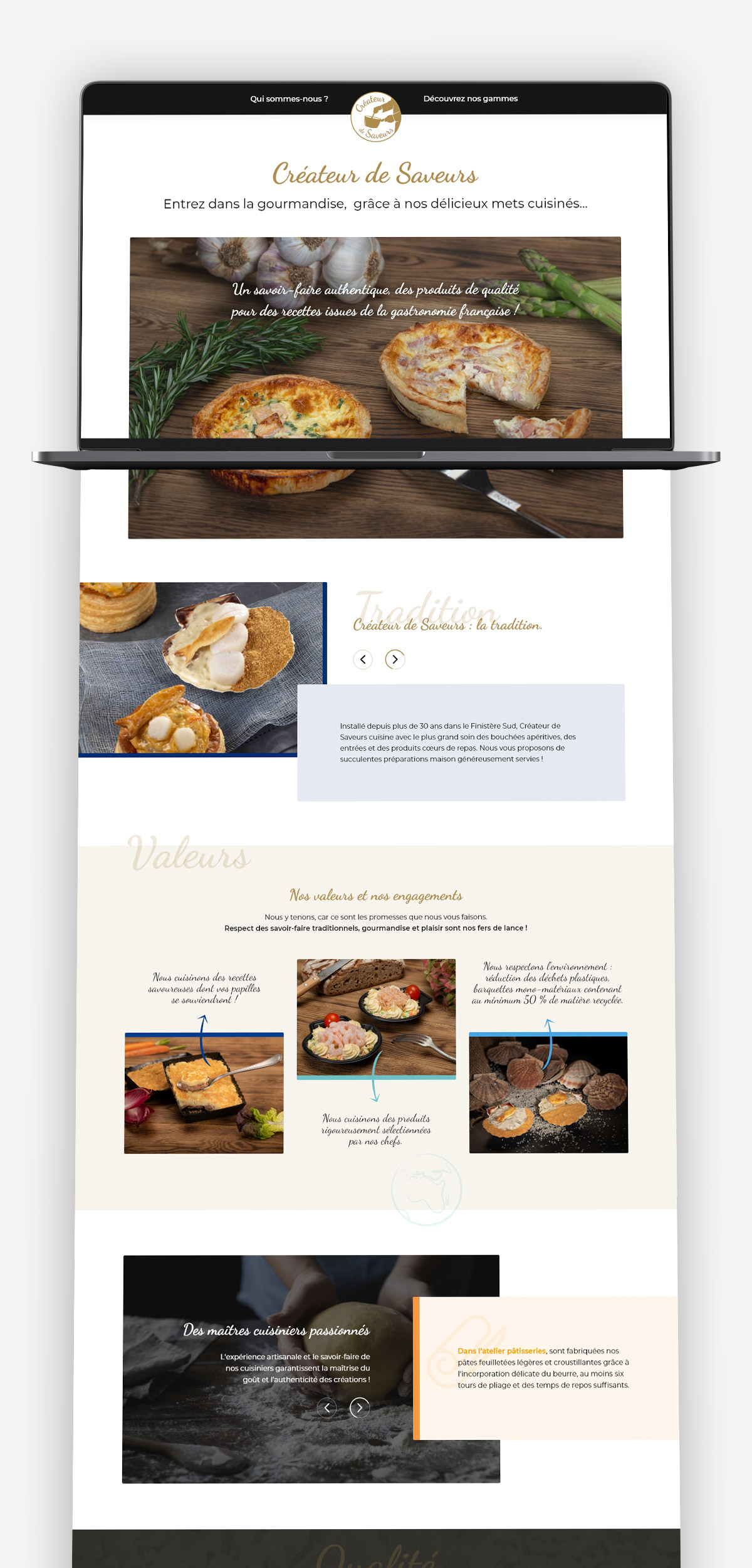 Webdesign site traiteur