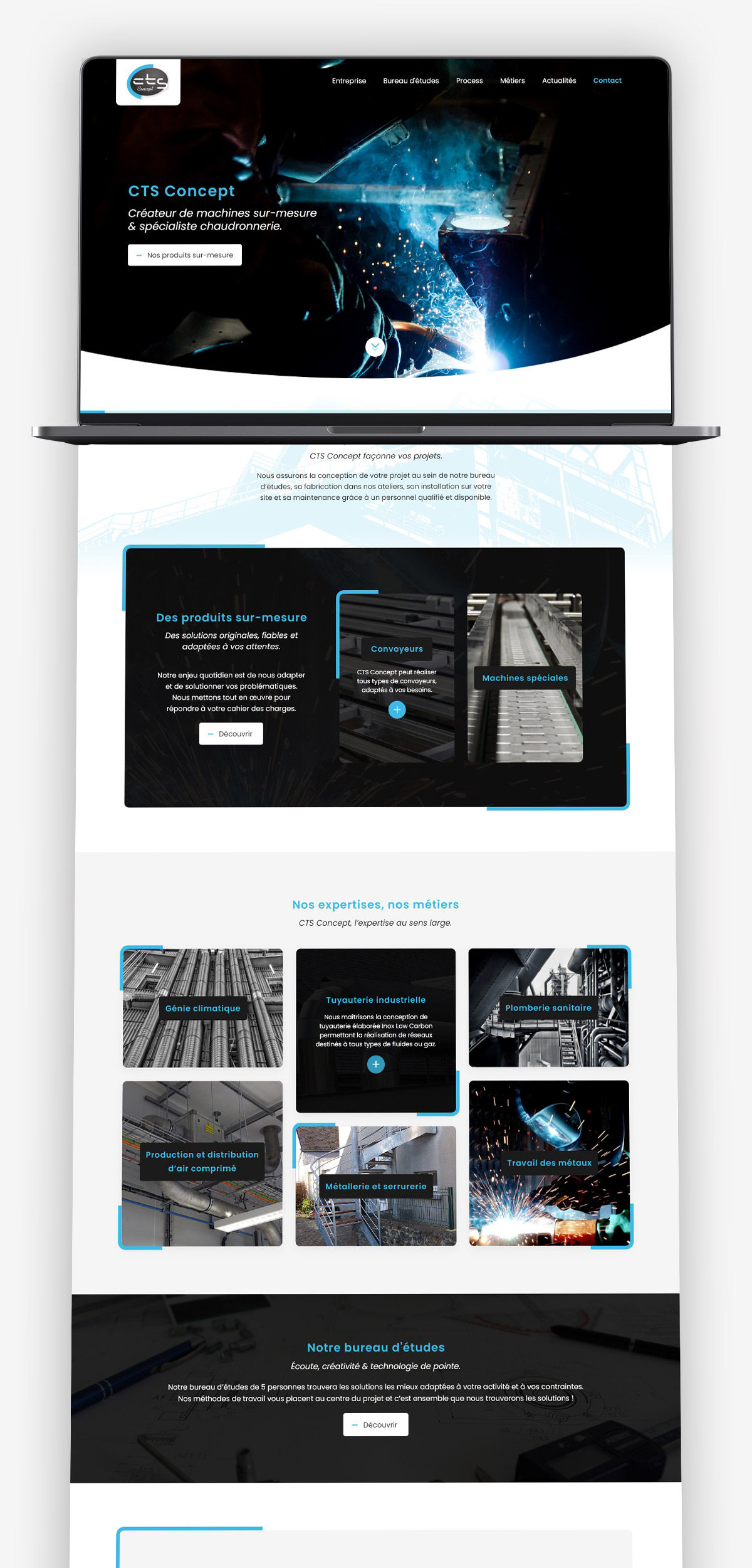 Design site internet Chaudronnerie dans le Finistère 