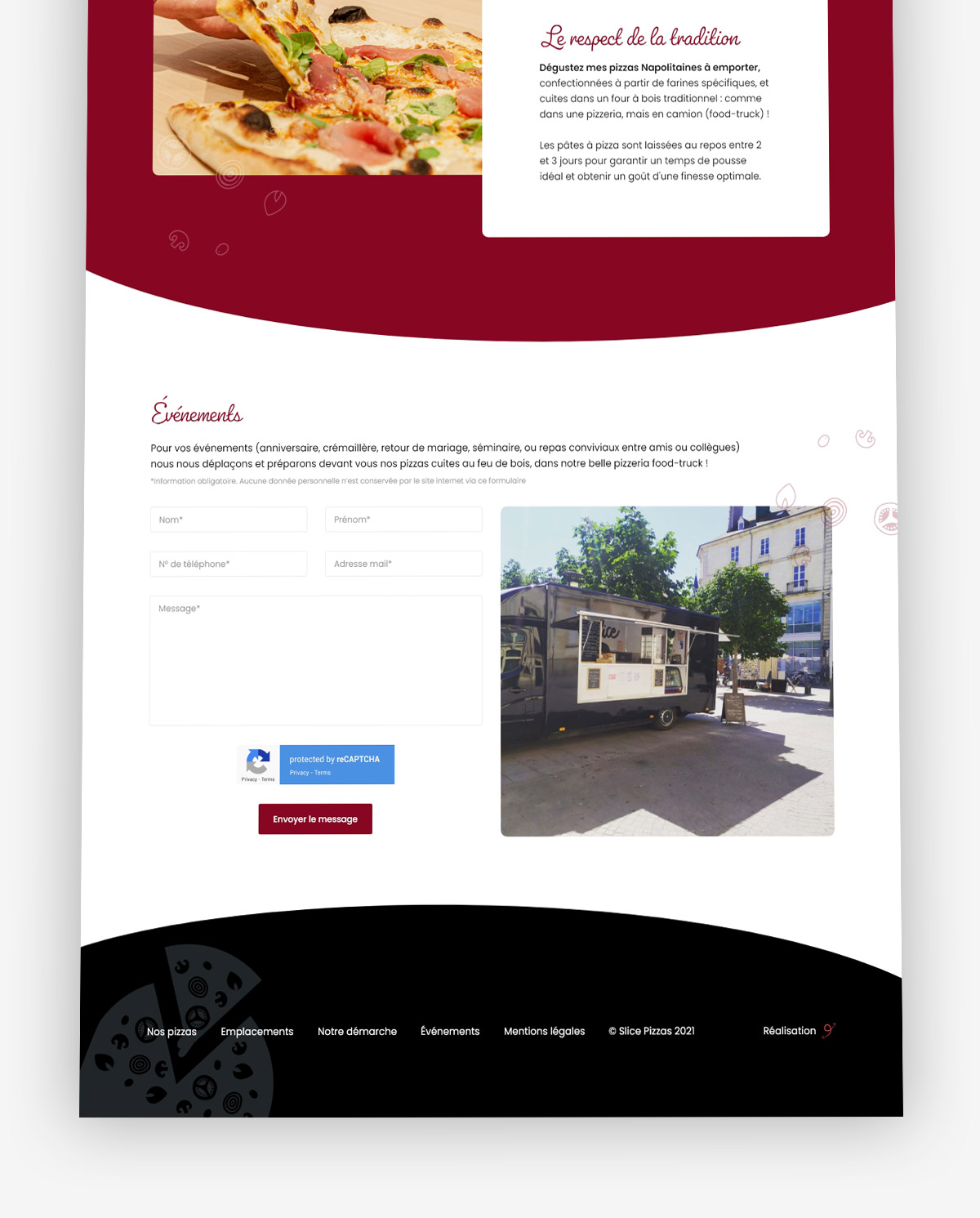 Création site internet pizzeria